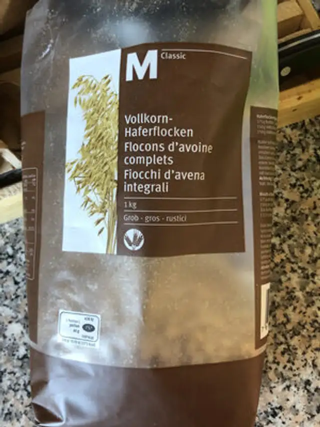 Vollkorn-haferflocken grain flakes nutrition facts table