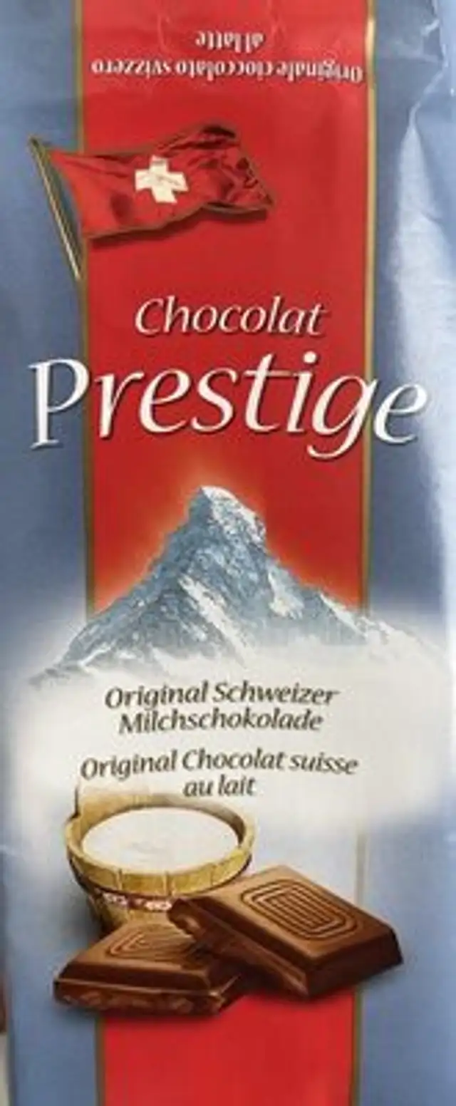 Original chocolat suisse au lait front packaging