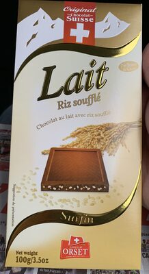 Chocolat au lait avec riz soufflé