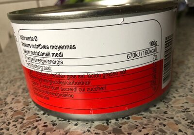 Thom rose a l'huile de tournesol nutrition facts table