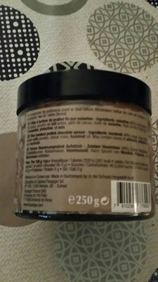 Pâte à tartiner ingredients label