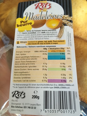 Madeleines pur beurre