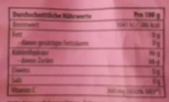 Schwyzer Kräuter Salbei ingredients label