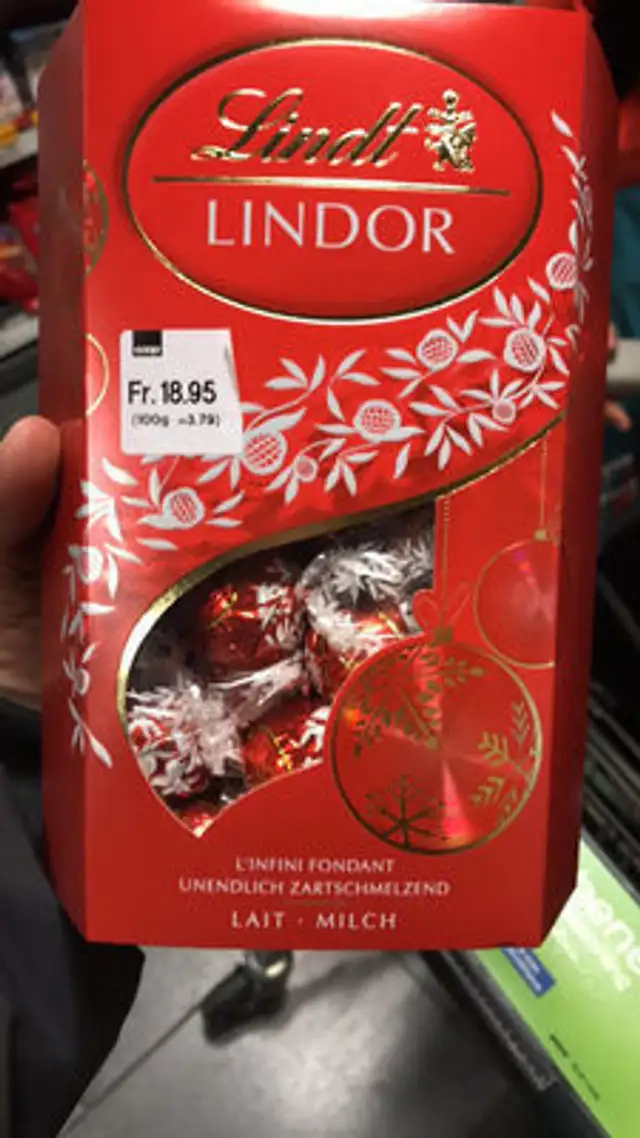Lindor : Lait front packaging