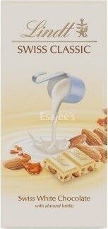 Chocolat suisse blanc aux amandes