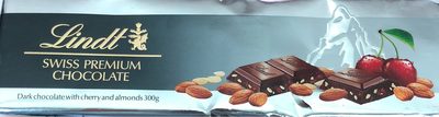 Lindt Dark Choc With Cherry&almond 300Gr