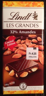 Lindt Les Grandes 32% Amandes
