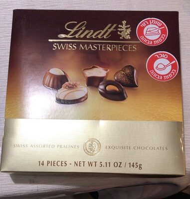 Caixa De Bombom Lindt Materpieces Chocolate Ao Leite 14PCS