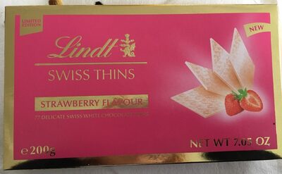 Swiss thins strawberry flavour