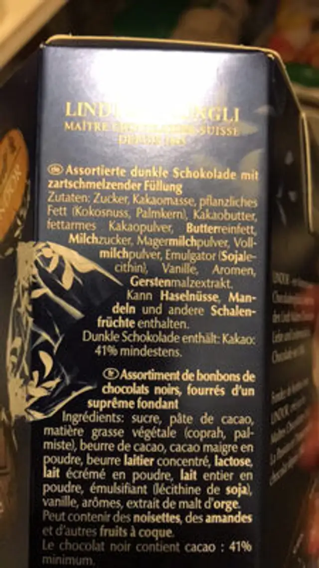 Unknown ingredients label
