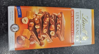 Lindt Hazelnuts And Caramel front packaging
