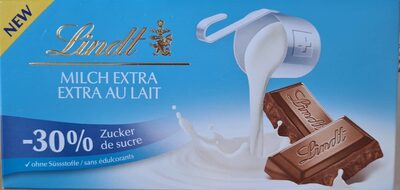 Extra au lait -30% de sucre front packaging