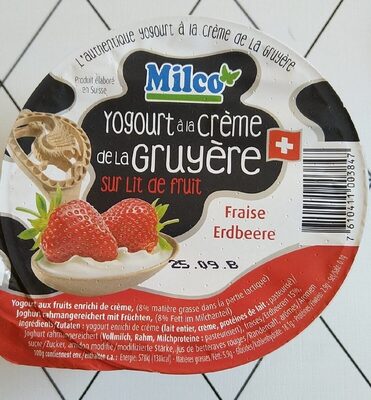 Yogourt à la crème de la Gruyère fraise