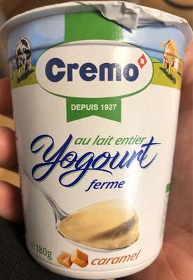 Yogourt ferme caramel au lait entier front packaging