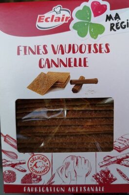 Eclair Fines Vaudoises à La Cannelle front packaging