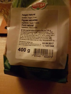 Morga Dried Figs front packaging