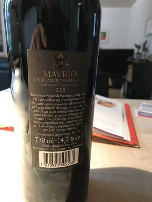 Rotwein Mavrio 2019