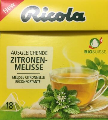 Tisane Ricola citron-melisse front packaging