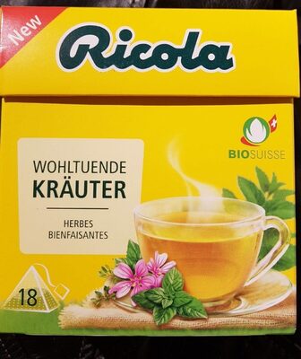 Thé aux herbes front packaging