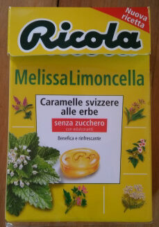 Ricola Melissa Limoncella front packaging