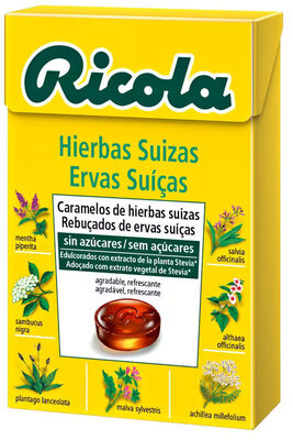 Caramelos de hierbas suizas sin azúcares