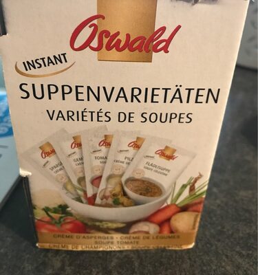 Variétés de soupes front packaging