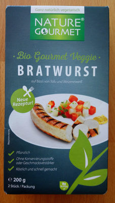 Bio Gourmet Veggie Bratwurst front packaging