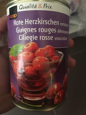 Guignes rouges dénoyautées