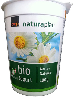 Jogurt bio nature front packaging