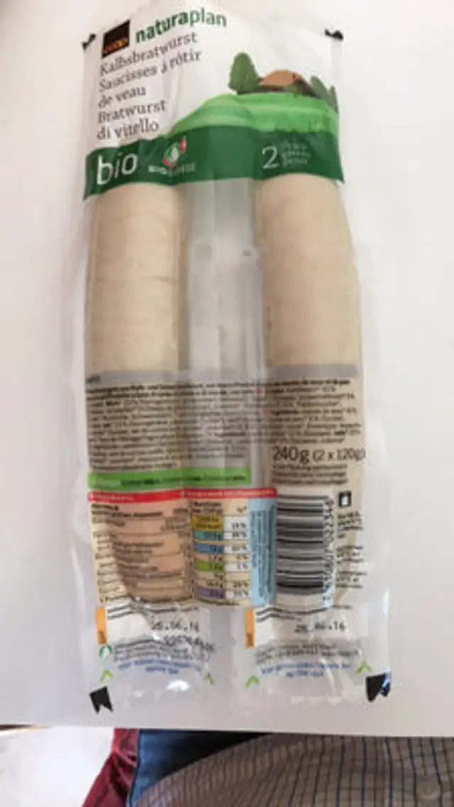 Saucisses à rotir de veau front packaging