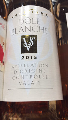 Valisiana Dôle Blance Valais AOC 2015 front packaging