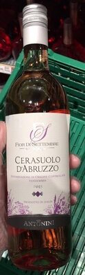 Antonini Fior di Settembre Cerasuolo d'Abruzzo 2015 front packaging