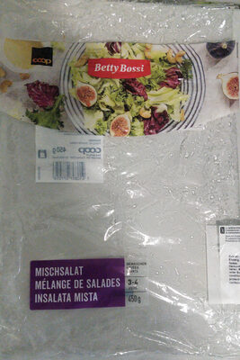 Mix of salads front packaging