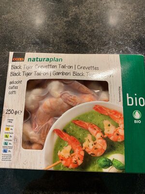 Shrimp Black Tiger Tail-on