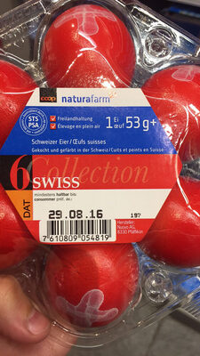 NaturaFarm: 6 Oeufs Suisses, Swiss collection front packaging