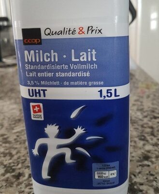 Lait entier UHT front packaging
