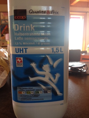 Lait (demi-écrémé) front packaging