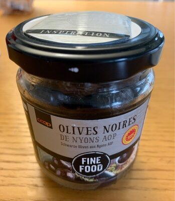 Oliven schwarz aus Nyons AOC front packaging