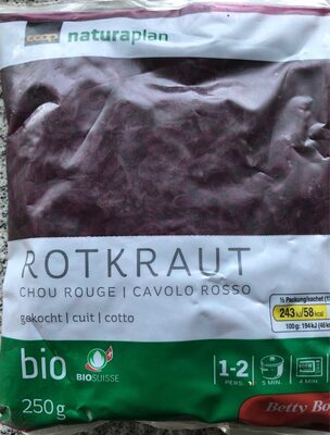 Rotkraut / chou rouge cuit front packaging