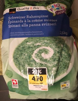 Epinards a la creme suisses