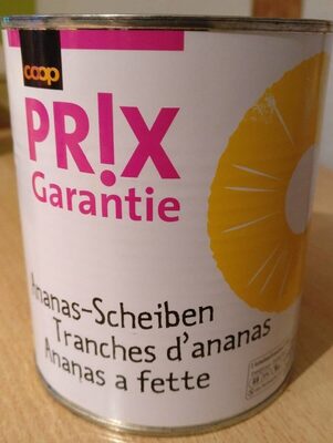 Tranches d'ananas front packaging