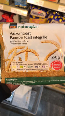 Vollkorntoast : geschnitten front packaging