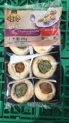 BBQ Betty Bossi Mushrooms stuffed with basil and tomato