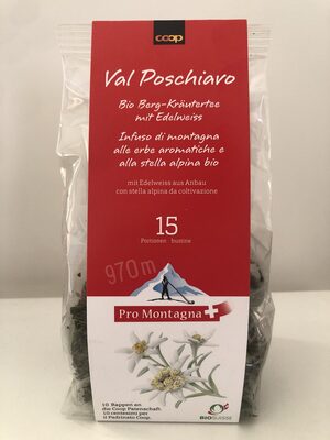 Pro Montagna Infusion aux herbes de montagne avec de l'edelweiss bio