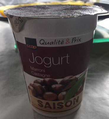 Coop Joghurt, Marroni front packaging