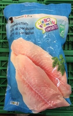Pangasius fillets front packaging