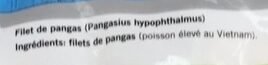 Pangasius fillets ingredients label