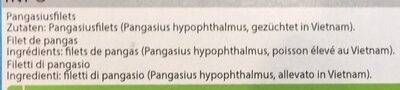 Qualité & Prix Pangasius fillets ingredients label