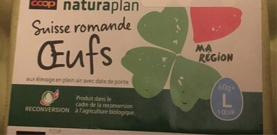 Oeufs Suisse romande front packaging