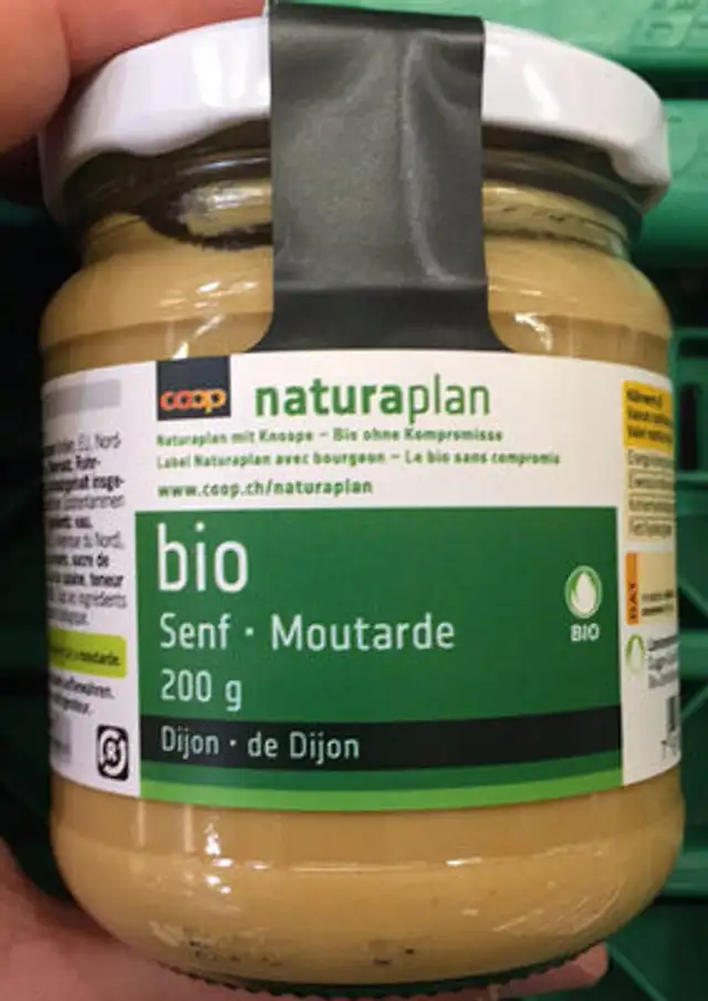 Moutarde de Dijon bio front packaging